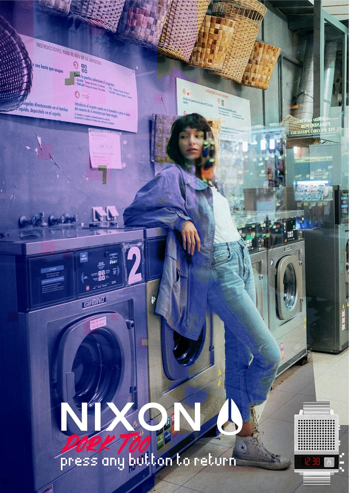 cartel publicitario nixon para la gauss multimedia